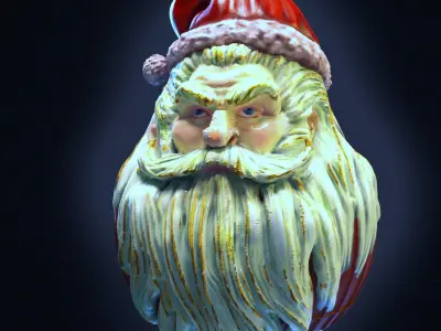santa claus christmas ball 3D print model