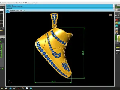 Luxury Sneaker Shoe Pendant Jewelry 3D Model 4206 3D print model