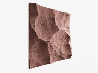 369-RockPanel piece of rock on wall 3D model