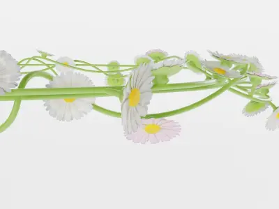 Daisy Flower Crown 3D model