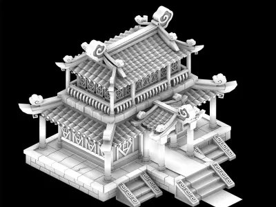 gAME Ling Xiao School - Headquarters 03 3D model
