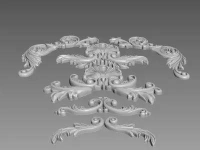 Decorative elements 3D model purchase
