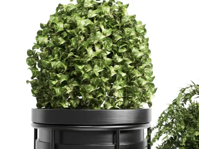 Indoor plant-plant stand 01 3D model