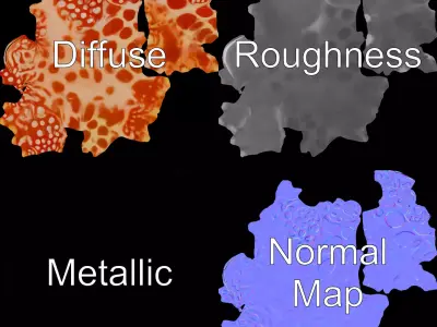 Spotted Orange Frog model pack Low-poly 3D model