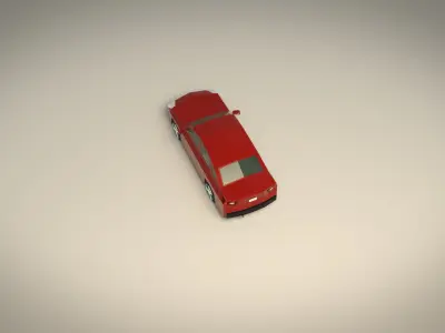 Low Poly Sedan Car 12 Low-poly 3D model