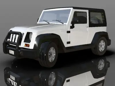 Jeep Wrangler 4x4 Jeep 2019 3D model Game Ready Asset Low-poly 3D model