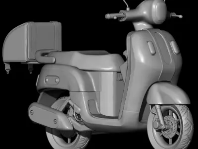 3D Scooter Motorcycle Model 3D print model