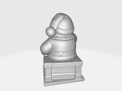 Santa Claus Waving Figurine Christmas Decoration  Holiday  3D print model