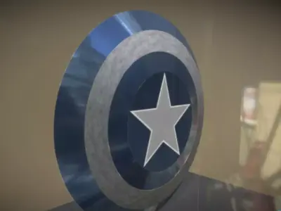 Escudo capitan america version Blue 3D model