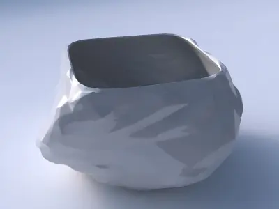 Bowl helix with low-polygon bulges  3D print model
