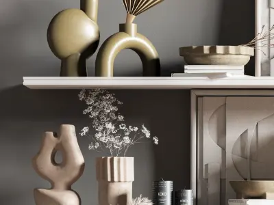 decorative set shelf01 3D model