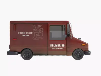 Grumman bread truck Low-poly 3D model