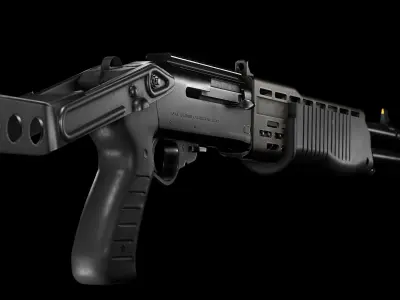 SPAS-12 Shotgun Low-poly 3D model