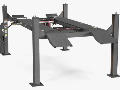 4 Post Car Lift Generic 3D model