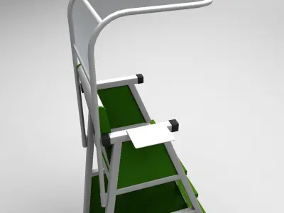 Umpire tennis judge chair low poly Low-poly 3D model