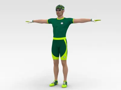 Cyclist 09 3D model