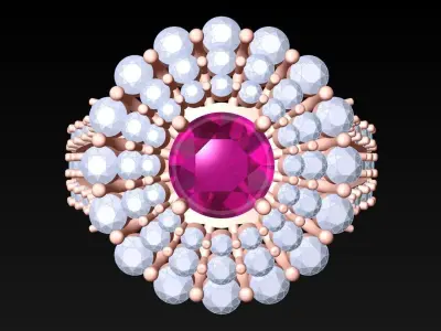 Diamond Ring - Womens Rings - N3946 3D print model