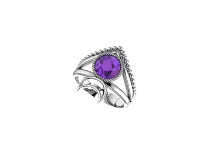 Moon Ring 3D print model