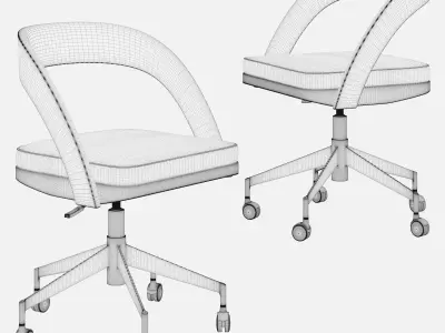 Clyne Wooden Office Chair 3D model