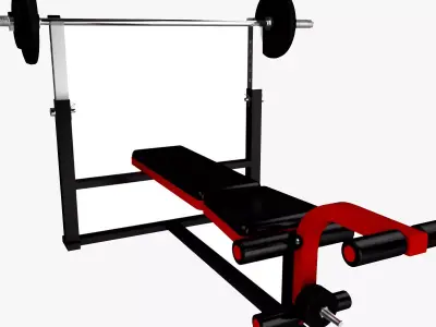 Weight Bench Low-poly 3D model