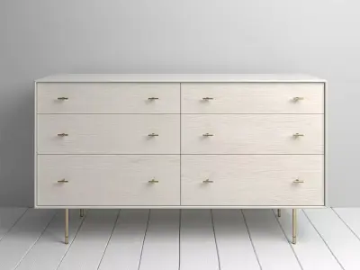 West Elm Modernist Wood Lacquer Dresser Winter Wood 3D model