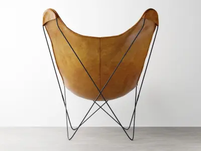 Leather butterfly chair 3D model