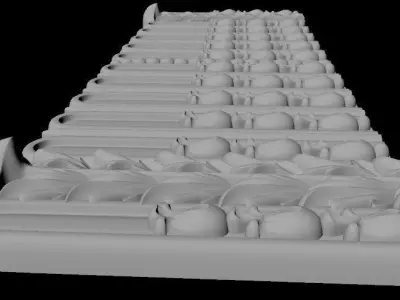 Central decor ornament for furniture 3D model 371