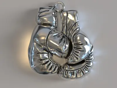 GOLD BOXING GLOVES PENDANT 3D print model