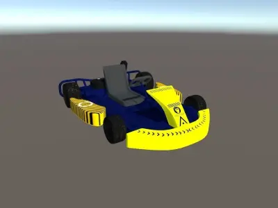  Simple Low Poly Kart pack Low-poly 3D model