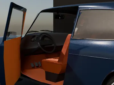 Saab 99 model year of 1975 3D model