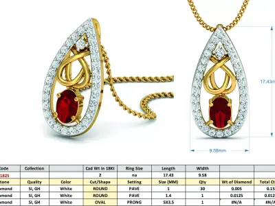 Diamond Locket Set 3D print model 21