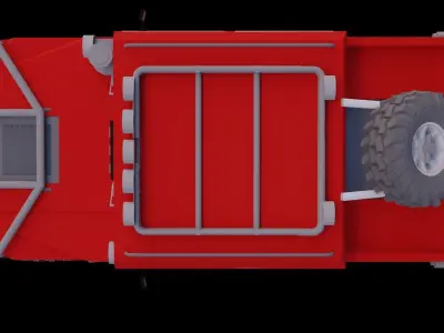 HUMMER H1 Low-poly 3D model