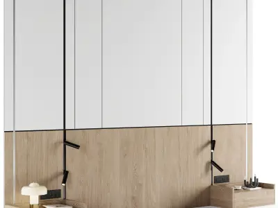 Headboard Wall Panel Composition 04 3D model