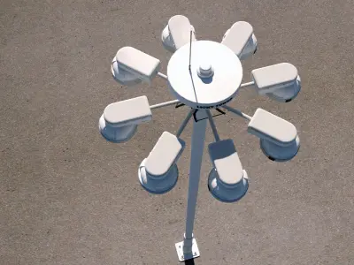 Light tower 01 Low-poly 3D model