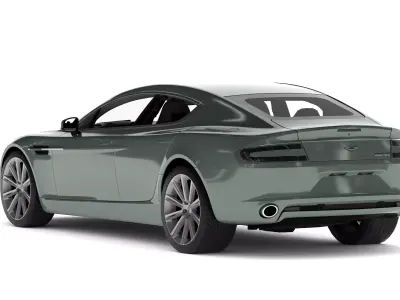2010 Aston Martin Rapide with interior 3D model
