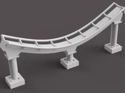 Roller Coaster Box Beam Track 3D print model