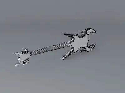 Wooden guitar Free 3D model