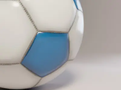 Realistic Soccer Ball Low Poly Game Ready Model Low-poly 3D model