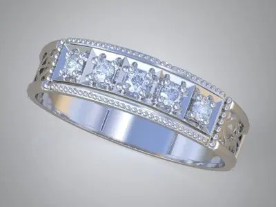 Diamond ring 0529 3D printable model Free 3D print model