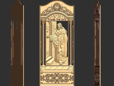 jesus christ knocking at the door 3D model
