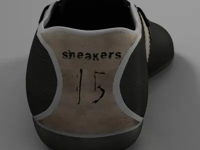 Sneakers silver sneaker 3D model