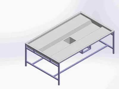 industrial table 3D print model