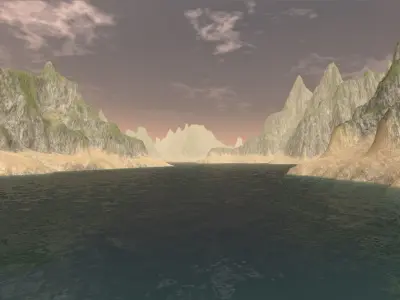 Open World Map Free low-poly 3D model