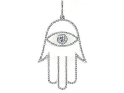 Evil Eye Pendant Necklace 3D print model