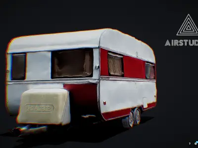 Caravan Photoscanned 3D model