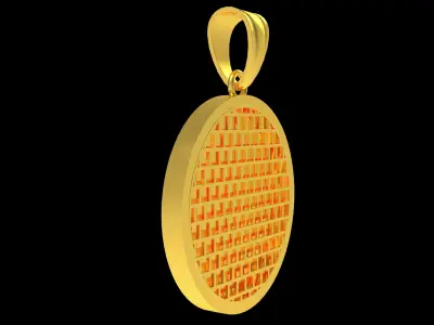 Mendel Mens Egyptian Gold Pendant 3D print model