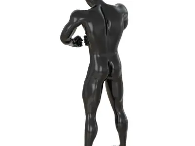Abstract fitness mannequin with muscles 159 3D model
