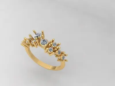 Birthstone Ring 3D print model