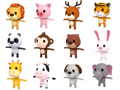 Little Animal Pack 3D model