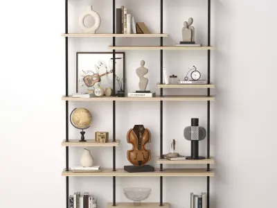 Decorative shelves 01 3D model
